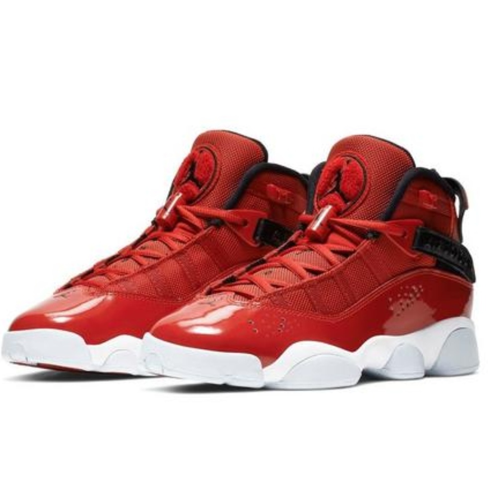 Boys Jordan's 6 Rings Red/ White Size 4.5 US